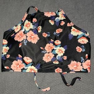 Floral swim top